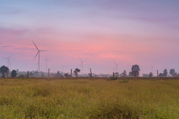 Fototapeta na wymiar Wind Turbine Generator, green energy, Nakhonratchasima province, Thailand