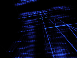 Abstract geometry surfaces, lines and points background, Used as digital wallpaper and technology background.