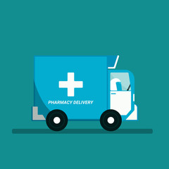 Pharmacy delivery truck