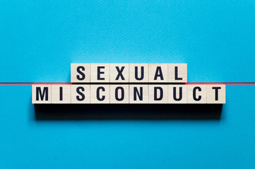 Sexual Misconduct word concept on cubes