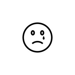 Bad Face Emoticon Icon Design Vector