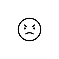 Obraz premium Bad Face Emoticon Icon Design Vector