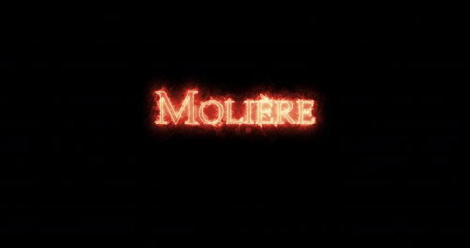 Moliere written with fire. Loop