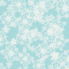 light blue background with white ornament, light ornament on a pale blue background, white pattern on a blue texture