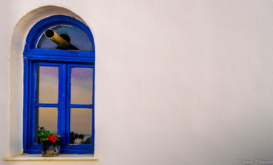 A church window that faces the sea