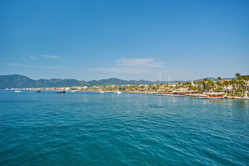 View over the beach of Marmaris