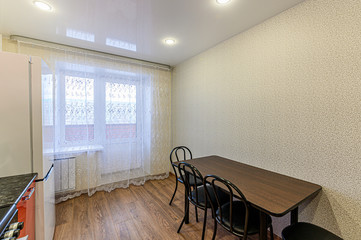 Russia, Moscow- January 15, 2020: interior room apartment modern bright cozy atmosphere. general cleaning, home decoration, preparation of house for sale