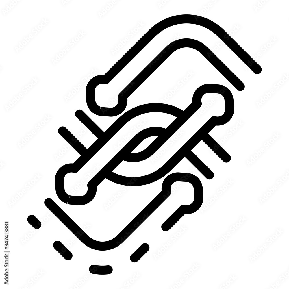 Poster two links icon. outline two links vector icon for web design isolated on white background
