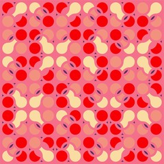 Beautiful of Colorful Circle, Repeated, Abstract, Illustrator Pattern Wallpaper. Image for Printing on Paper, Wallpaper or Background, Covers, Fabrics