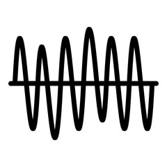 Sound range icon. Outline sound range vector icon for web design isolated on white background