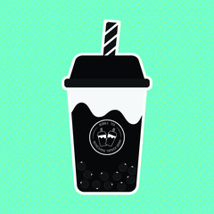 bubble milk tea. icons, vector, illustration