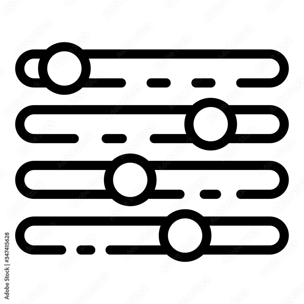 Poster equalizer app icon. outline equalizer app vector icon for web design isolated on white background