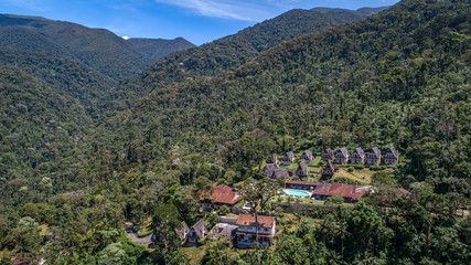 Aerial view to Serra de mantiqueira (Mantiquiera mountains), Itatiaia , Rio de Janeiro, Brazil