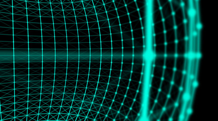 Abstract geometry surfaces, lines and points background, Used as digital wallpaper and technology background.