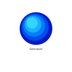 Blue planet minimal logo