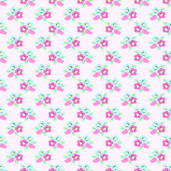 seamless pink flower pattern on pink background. abstract, vector, illustration