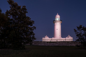 generic lighthouse at night