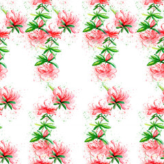 Aquarelle painting of beautiful flower sketch art illustration