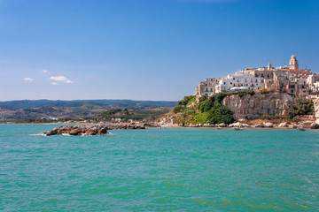 Paesaggio del centro storico di Vieste, ridente cittadina del promontorio del Gargano 