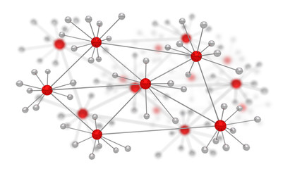network connection communication web atom molecule
