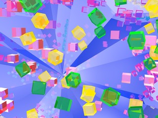 colorful cubes background