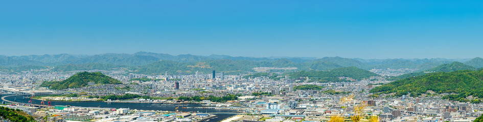 Fototapeta na wymiar Hiroshima Japan Panorama