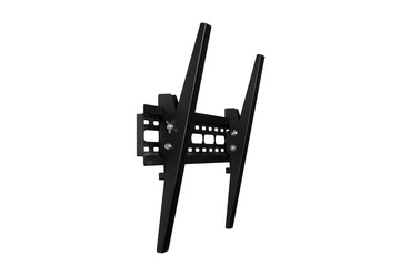 Black bracket for TV on a white background isolation