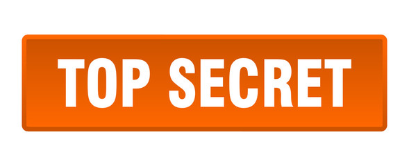 top secret button. top secret square orange push button