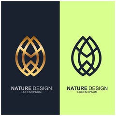 Leaf design logo Template