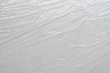 White plastic film wrap texture background