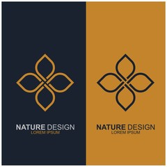 Leaf design logo Template