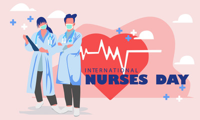 illustration vector graphic of international nurses day