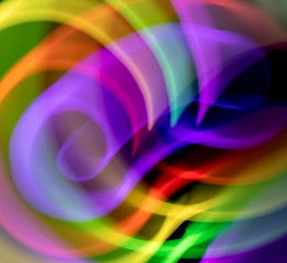 Abstract Swirls and Whirls Vibrant Lights Like a Nightclub 80s Vibe