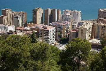 Château du Gibralfaro ou Castillo de Gibralfaro à Malaga en Andalousie en Espagne