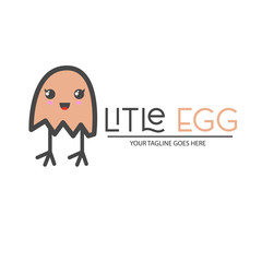 Litle egg. Cute logo design