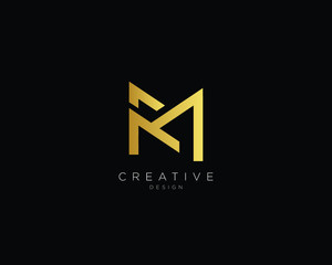 Alphabet letter RM Logo Design Icon
