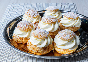 custard profiteroles