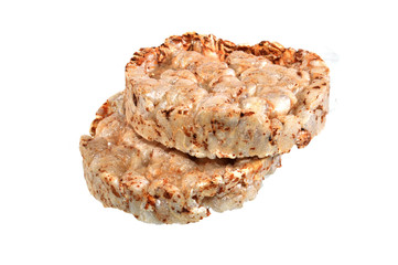 dry bread isolated on white background