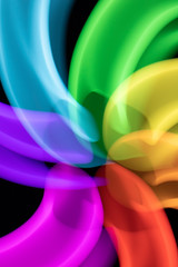 Neon Multicolour Swirls Light Movement Abstract Background