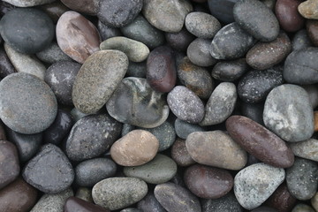 Rocks on beach in Lima, Peru