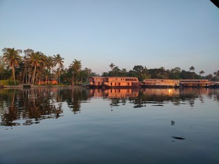Fototapeta na wymiar Boat House in Kerala