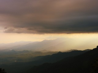 Sunset in the Nilgiri mountains