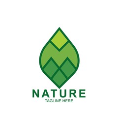 Leaf design logo Template