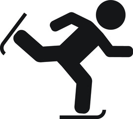 Ice skating, figure skating artistic, winter sports vector icon