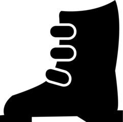 Ski boots vector icon