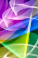 Pink and Blues Soft Abstract Swirls and Zig Zags Background 