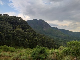 mountain landscape with clouds