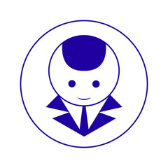 Businessman head Icon. Logo vector