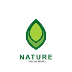 Leaf design logo Template