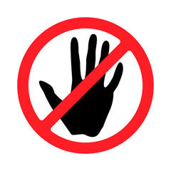 Do not touch. Vector prohibition warning